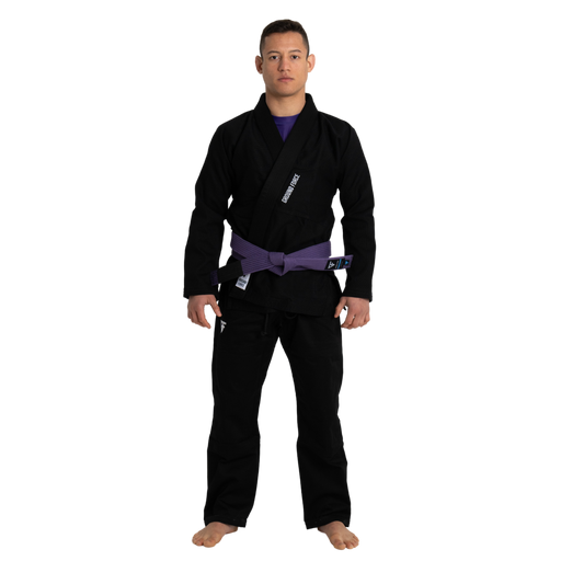 Basic BJJ Gi black model view 1