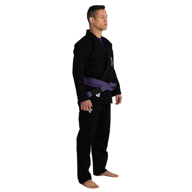 Basic BJJ Gi black model view 2