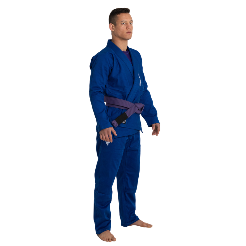 Basic BJJ Gi blue model sideview