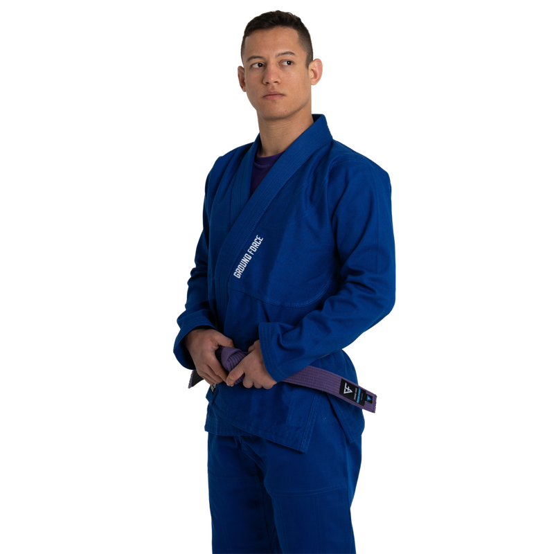 Basic BJJ Gi blue model view 3