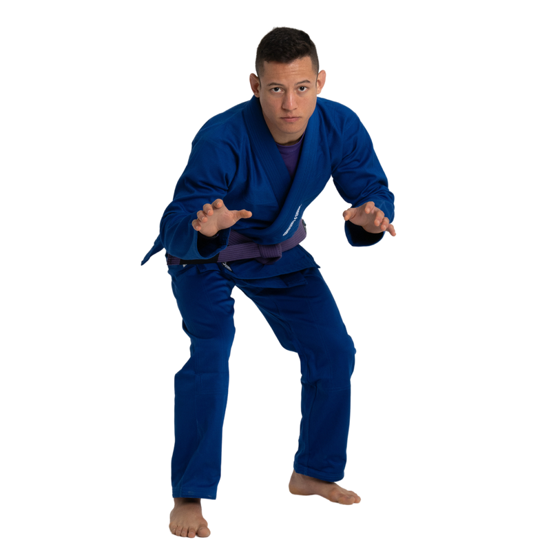 Basic BJJ Gi blue model view 7