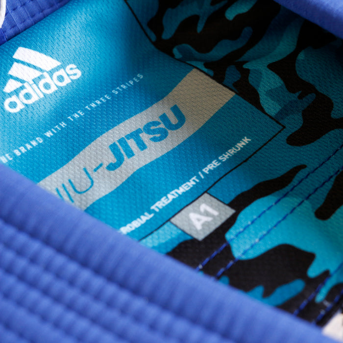 Adidas BJJ Pro Gi close up blue