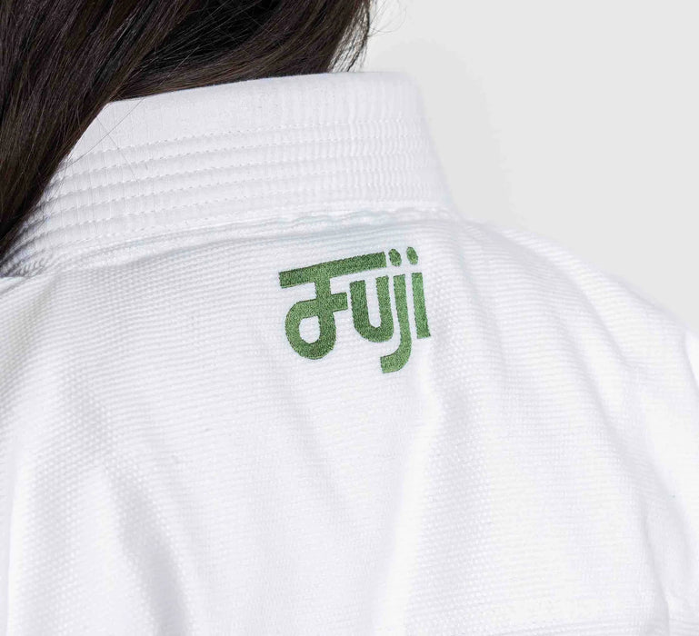 Fuji Sports Womens Flow-Tech BJJ Gi White/Green