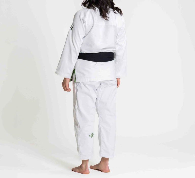 Fuji Sports Womens Flow-Tech BJJ Gi White/Green