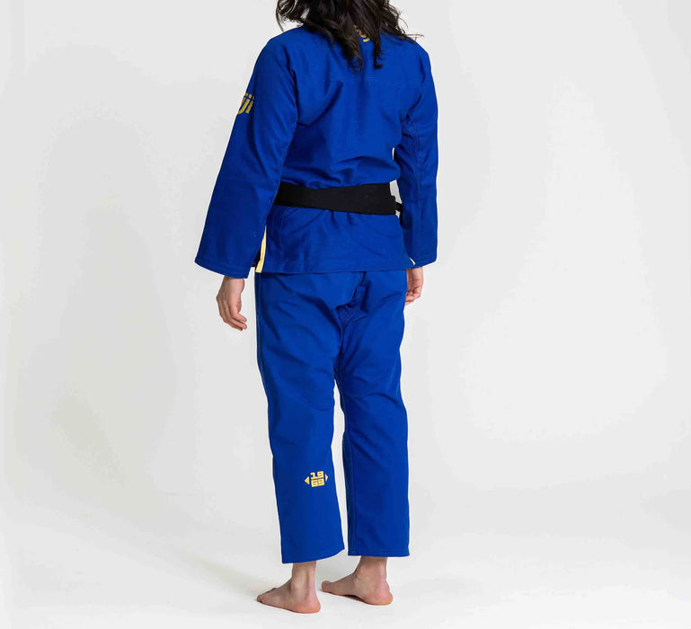 Fuji Sports Womens Flow-Tech BJJ Gi Blue/Gold