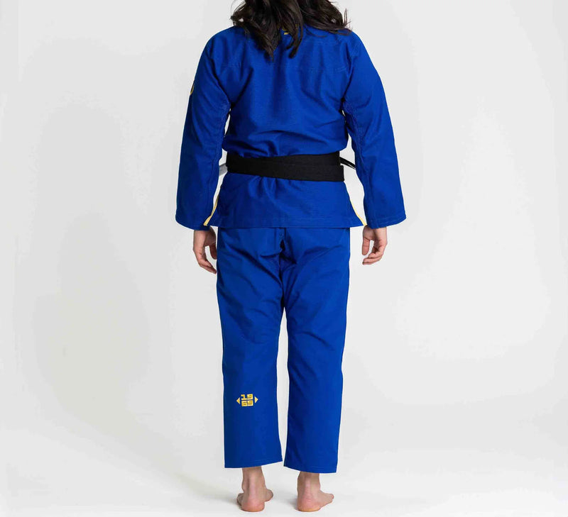 Fuji Sports Womens Flow-Tech BJJ Gi Blue/Gold