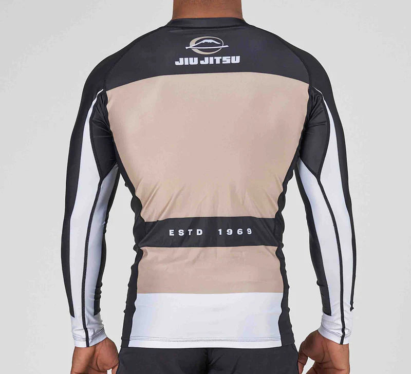 Fuji Sports Jiu Jitsu Script Flex Lite Long Sleeve Rashguard Black