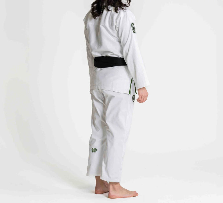 Fuji Sports Womens Flow-Tech BJJ Gi White/Green