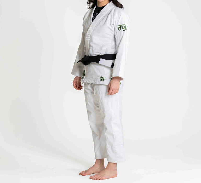 Fuji Sports Womens Flow-Tech BJJ Gi White/Green