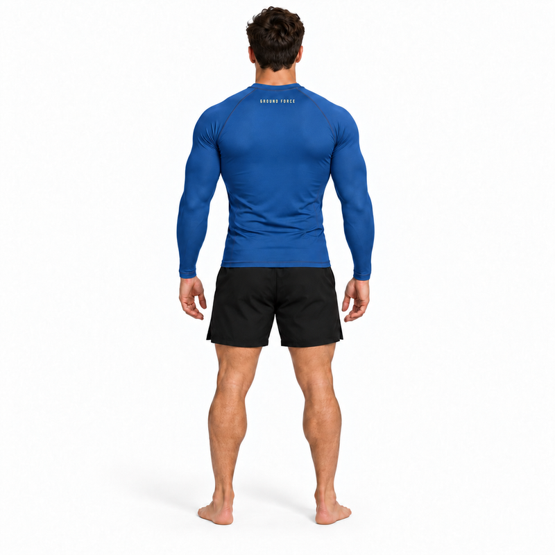 Ground Force Bamboo Rashguard – Long Sleeve – Ocean Blue