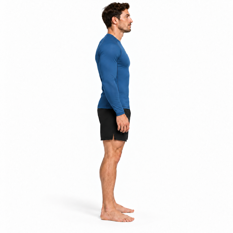 Ground Force Bamboo Rashguard – Long Sleeve – Ocean Blue