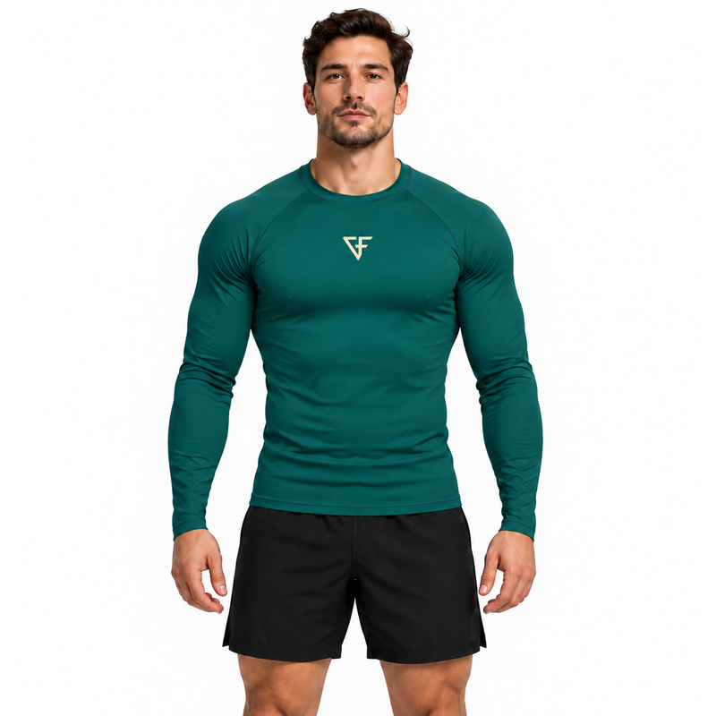 Ground Force Bamboo Rashguard – Long Sleeve – Forest Green
