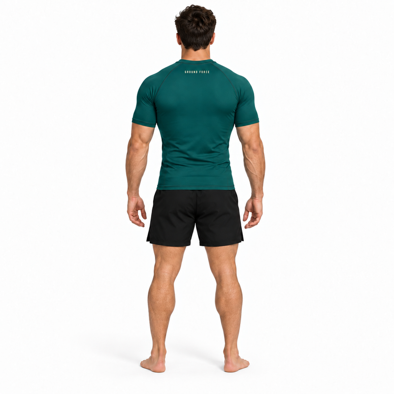 Ground Force Bamboo Rashguard – Short Sleeve – Forest Green