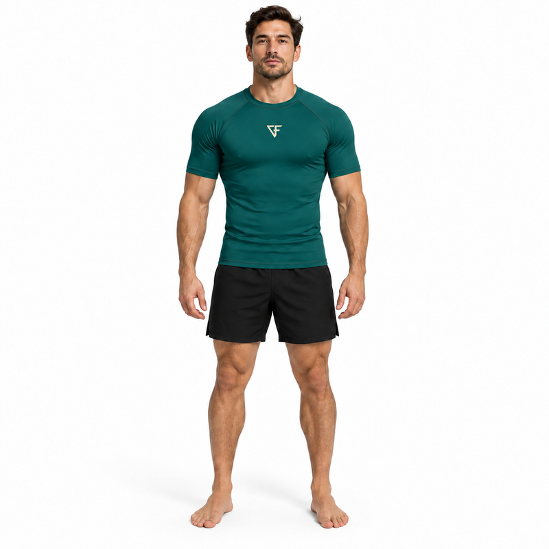 Ground Force Bamboo Rashguard – Short Sleeve – Forest Green