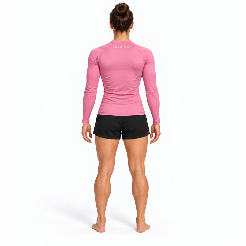 Ground Force Bamboo Rashguard – Long Sleeve – Bloom Pink