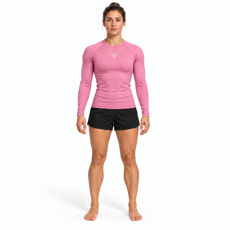Ground Force Bamboo Rashguard – Long Sleeve – Bloom Pink