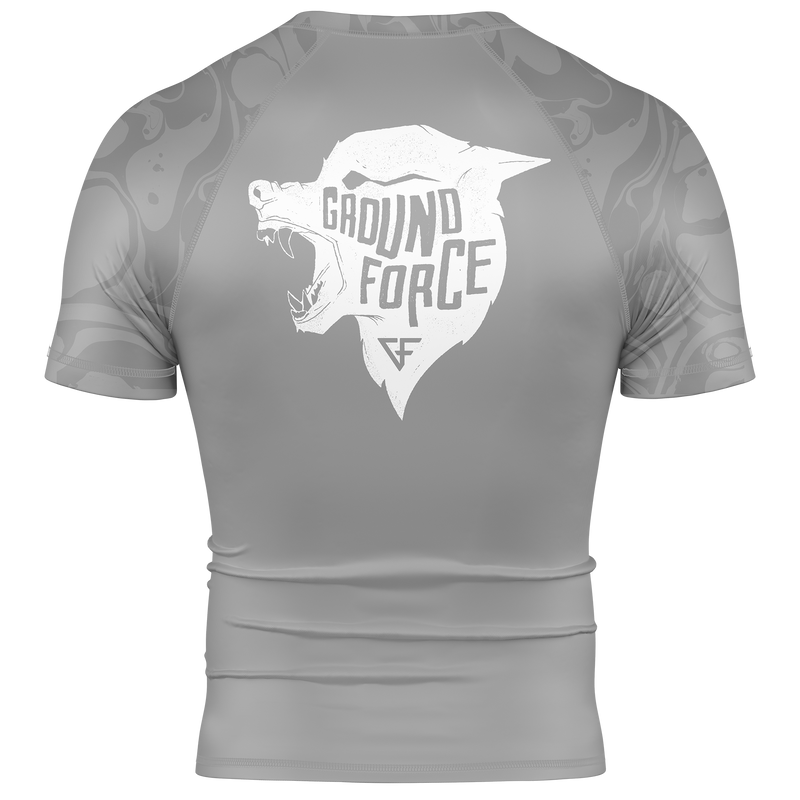 Gray athletic shirt with 'Ground Force' logo on a white background