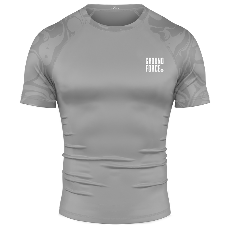 Gray athletic shirt with 'Ground Force' logo on a white background