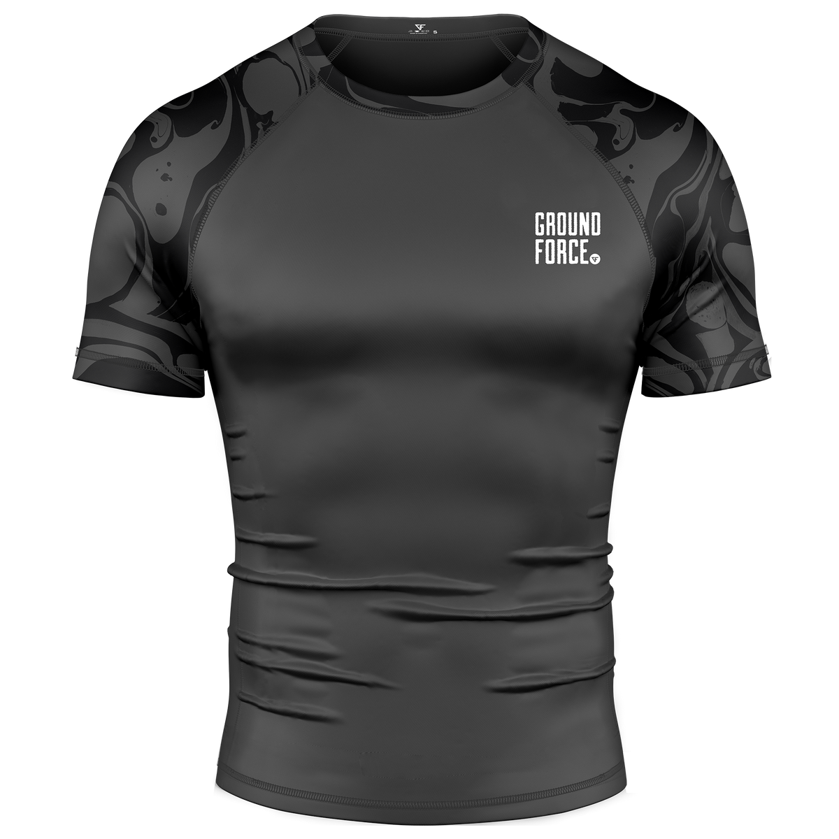 Ground Force Wolf Rashguard Black - Short Sleeve — BJJ Fightgear