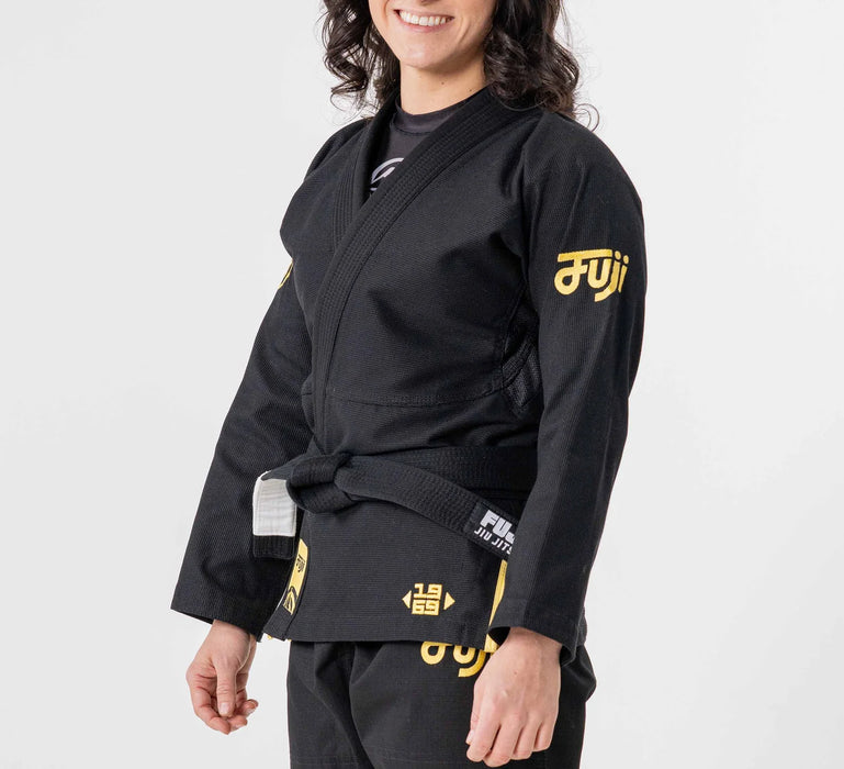 Fuji Sports Womens Flow-Tech BJJ Gi Black/Gold