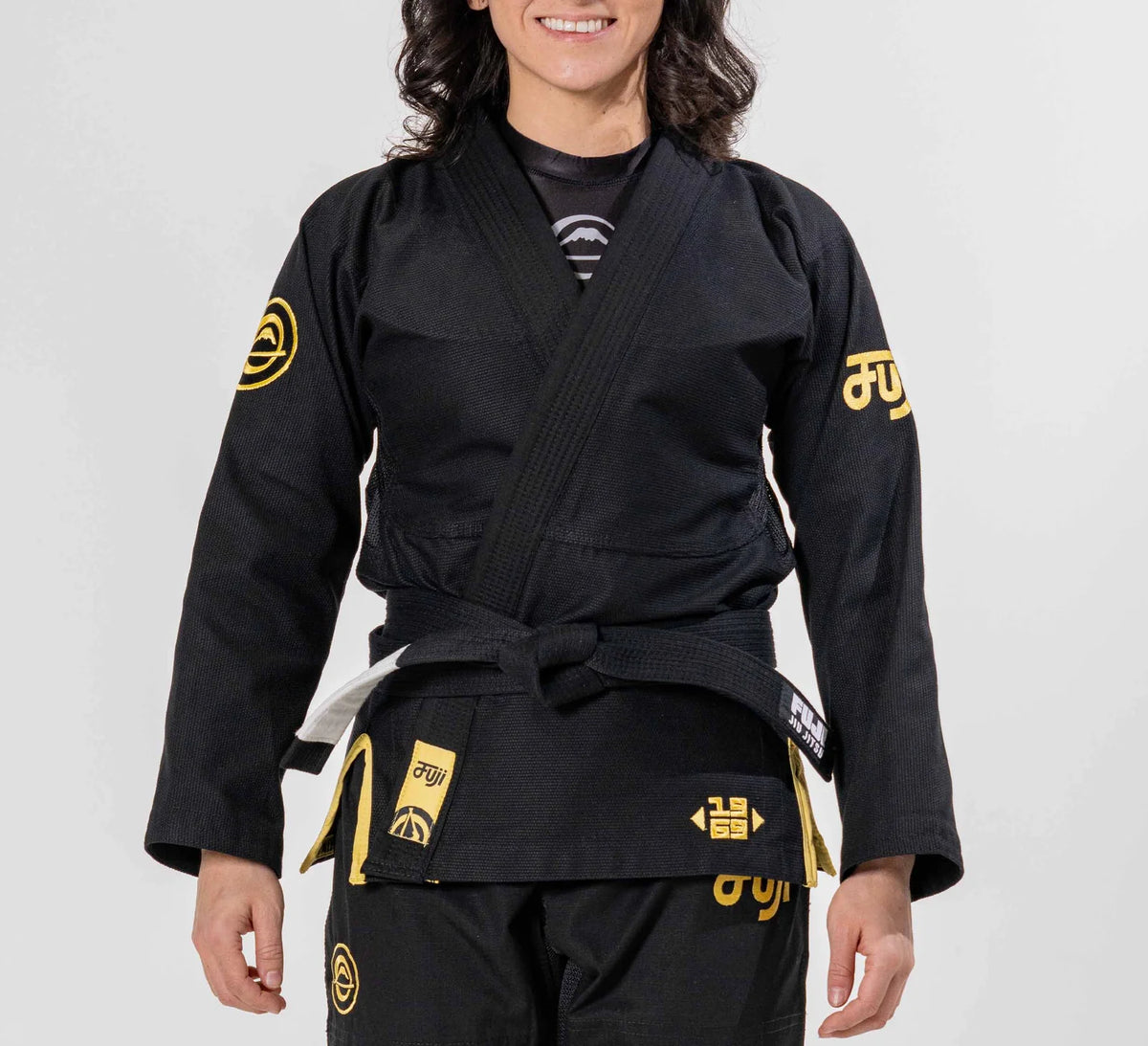 Fuji Sports Womens Flow-Tech BJJ Gi Black/Gold — BJJ Fightgear