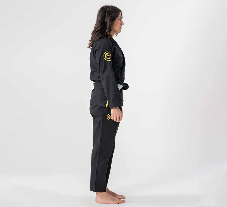 Fuji Sports Womens Flow-Tech BJJ Gi Black/Gold