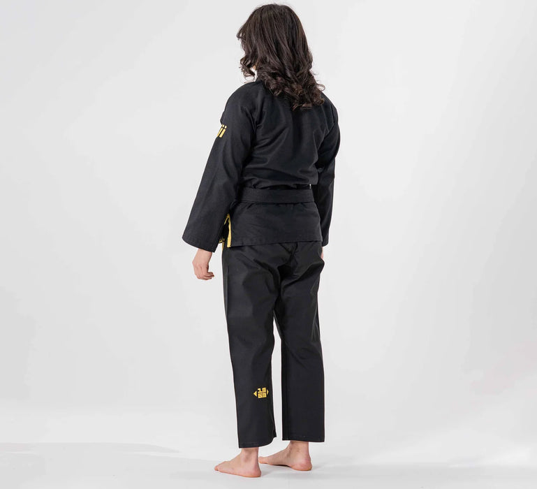 Fuji Sports Womens Flow-Tech BJJ Gi Black/Gold