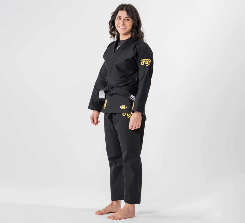 Fuji Sports Womens Flow-Tech BJJ Gi Black/Gold