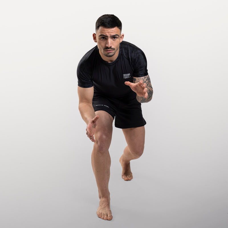 Ground Force Wolf Rashguard Black - Short Sleeve