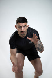 Ground Force Wolf Rashguard Black - Short Sleeve