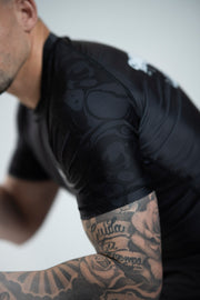 Ground Force Wolf Rashguard Black - Short Sleeve