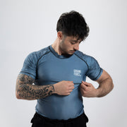Ground Force Wolf Rashguard Grey - Short Sleeve