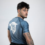Ground Force Wolf Rashguard Grey - Short Sleeve