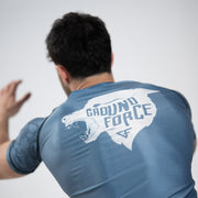 Ground Force Wolf Rashguard Grey - Short Sleeve