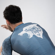 Ground Force Wolf Rashguard Grey - Short Sleeve