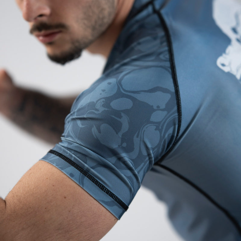 Ground Force Wolf Rashguard Grey - Short Sleeve