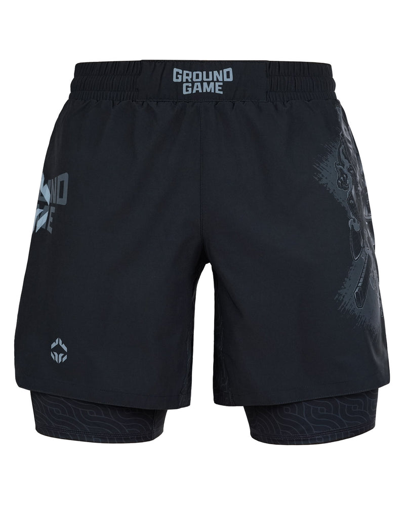 Ground Game 2-in-1 Training Shorts Samurai Shadow