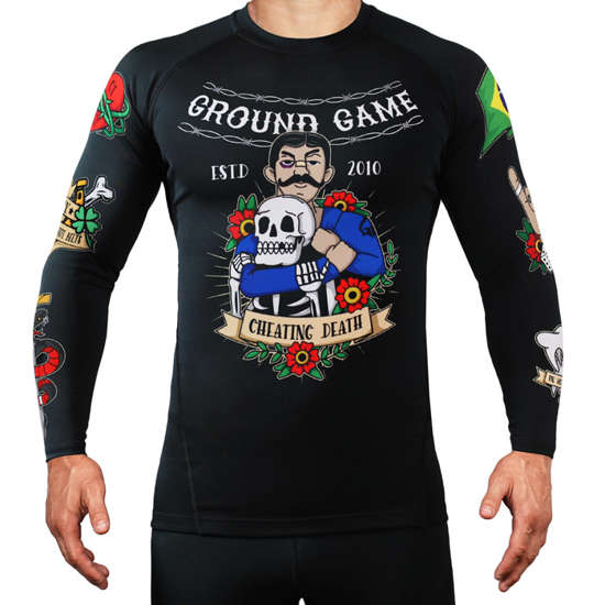 Ground Game Rashguard Oldschool Long sleeve — BJJ Fightgear