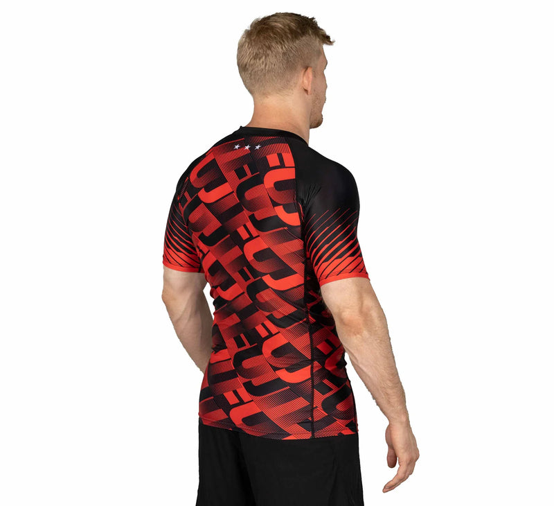 Fuji Match Short Sleeve Rashguard Red