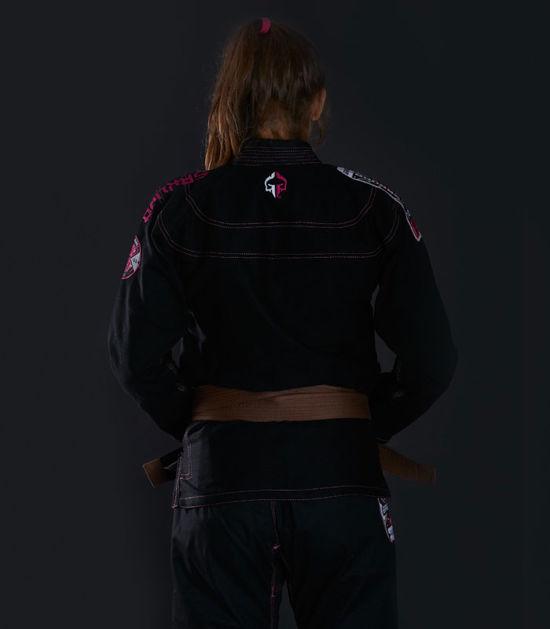 Back view of a Ground Game Sakura BJJ Women`s Gi Black