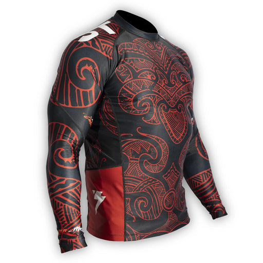 STORM REDLINE LS RASH GUARD - BLACK/RED