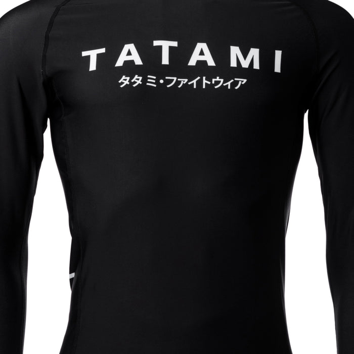 Tatami Katakana Long Sleeve Rash Guard Black