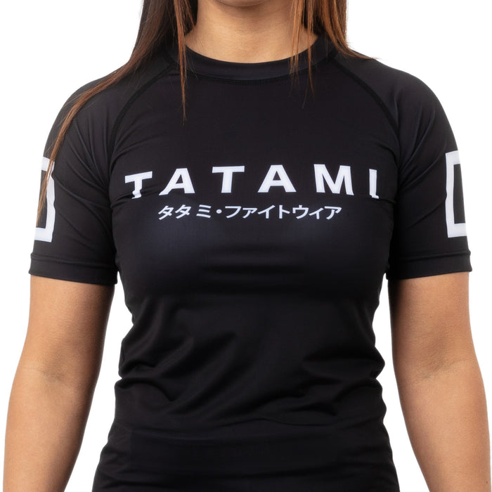 Tatami Ladies Katakana Short Sleeve Rash Guard Black