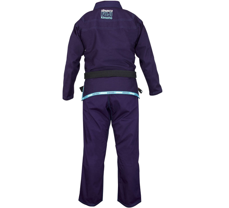 The Fuji Sports Suparaito Navy Womens BJJ Gi back 1600x1600