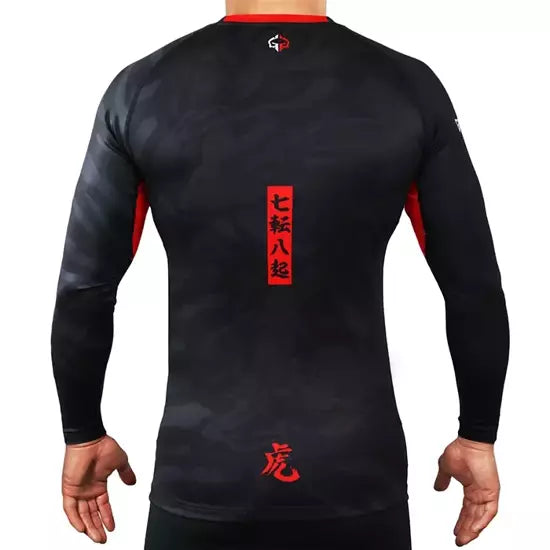 Ground Game Rashguard White Tiger long sleeve