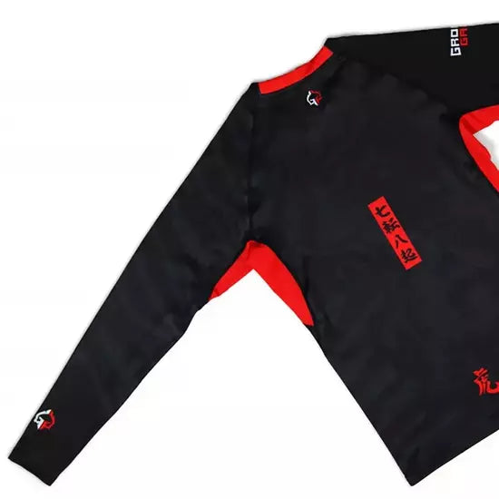 Ground Game Rashguard White Tiger long sleeve