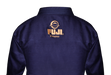 Fuji sports All Around BJJ Gi beginner navy blue back logo stitching gold