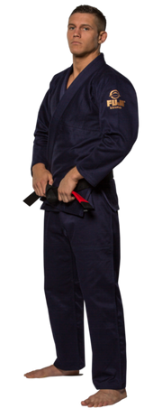 Fuji sports All Around BJJ Gi beginner navy blue side left
