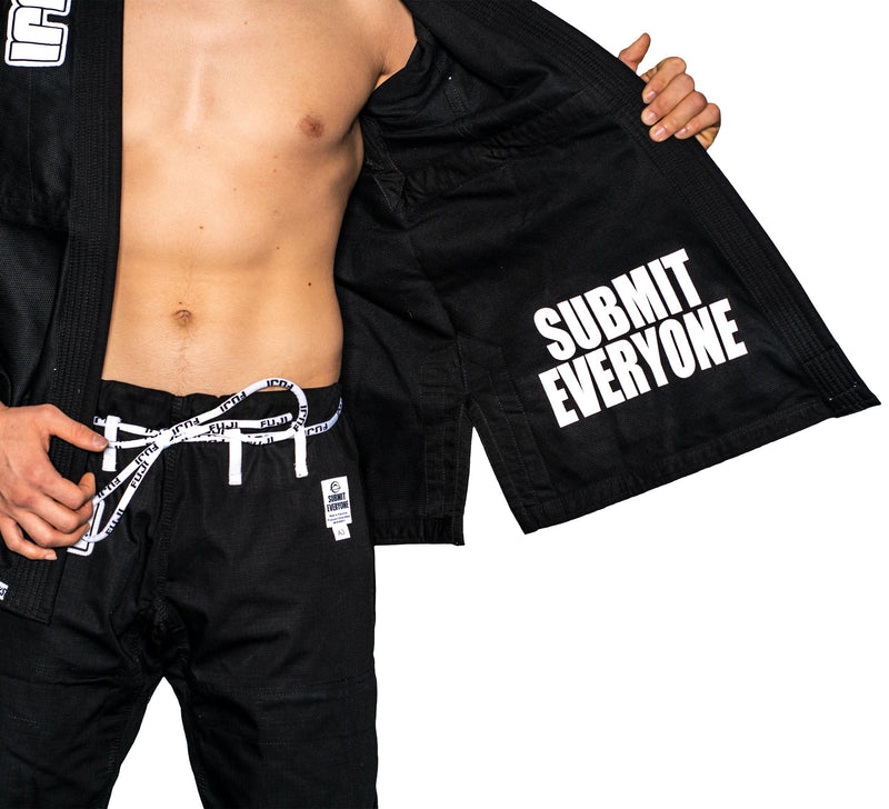 fuji submit everyone bjj gi black jacket