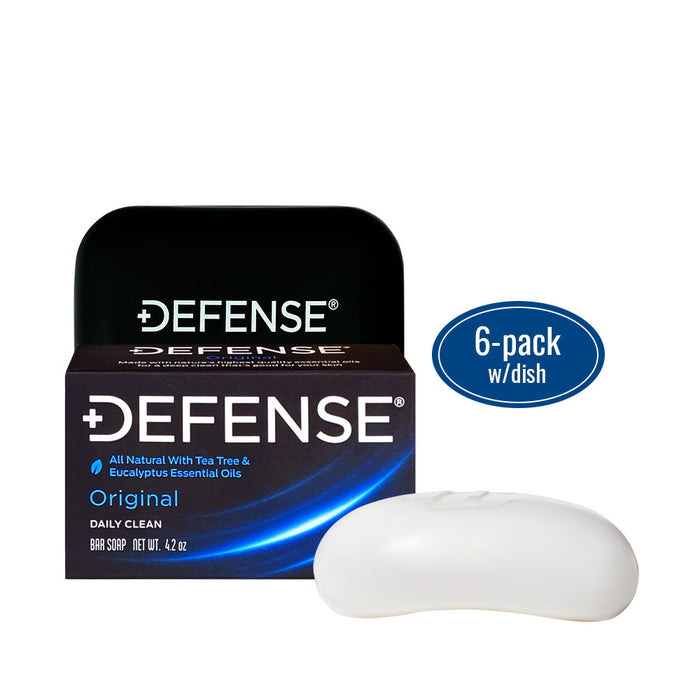 Defense Seife 6er Pack mit Seifenbehälter